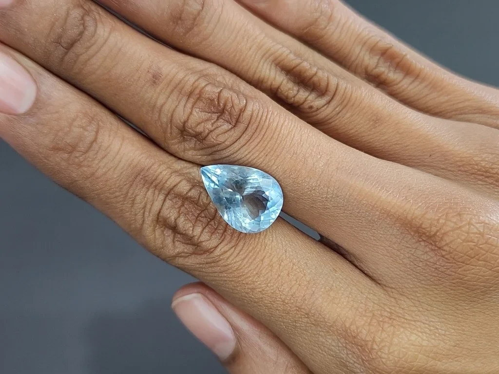 Aquamarine pear cut 6.53 carats, Madagascar Image №2