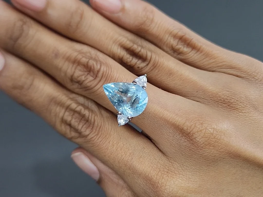 Aquamarine pear cut 6.53 carats, Madagascar Image №5