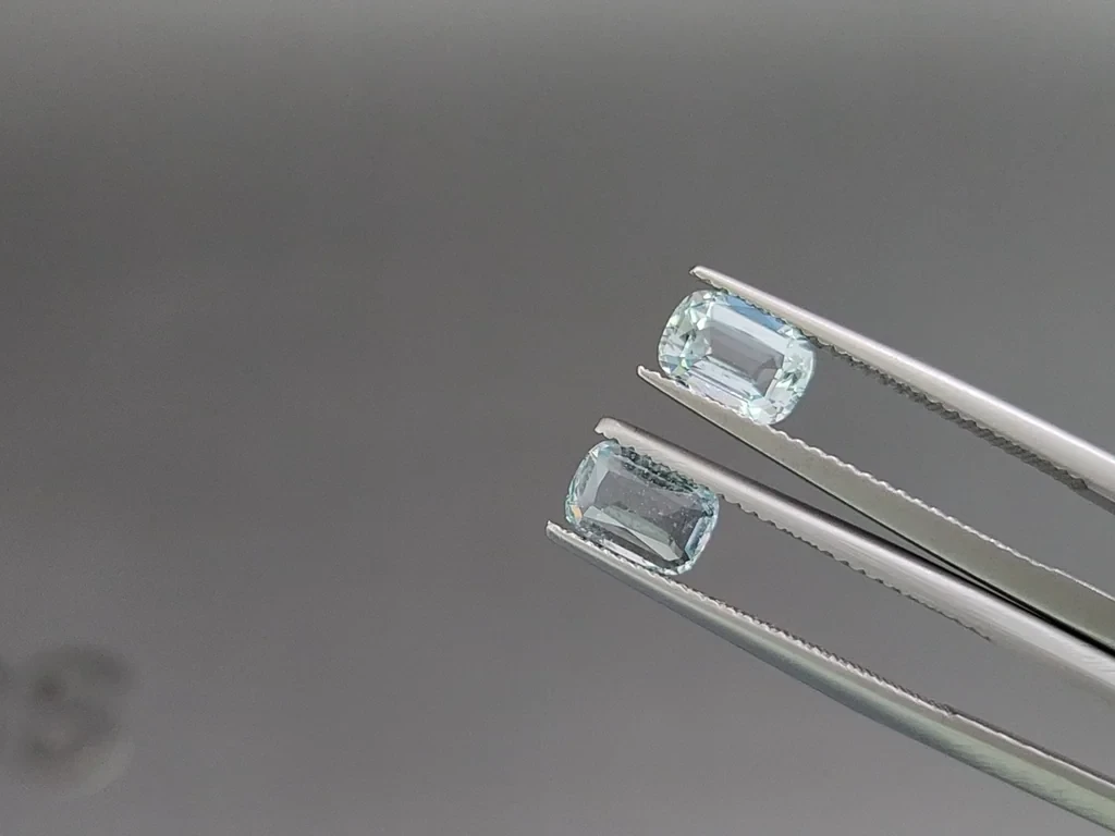 Set of aquamarines cushion cut  2.73 carats, Madagascar Image №4