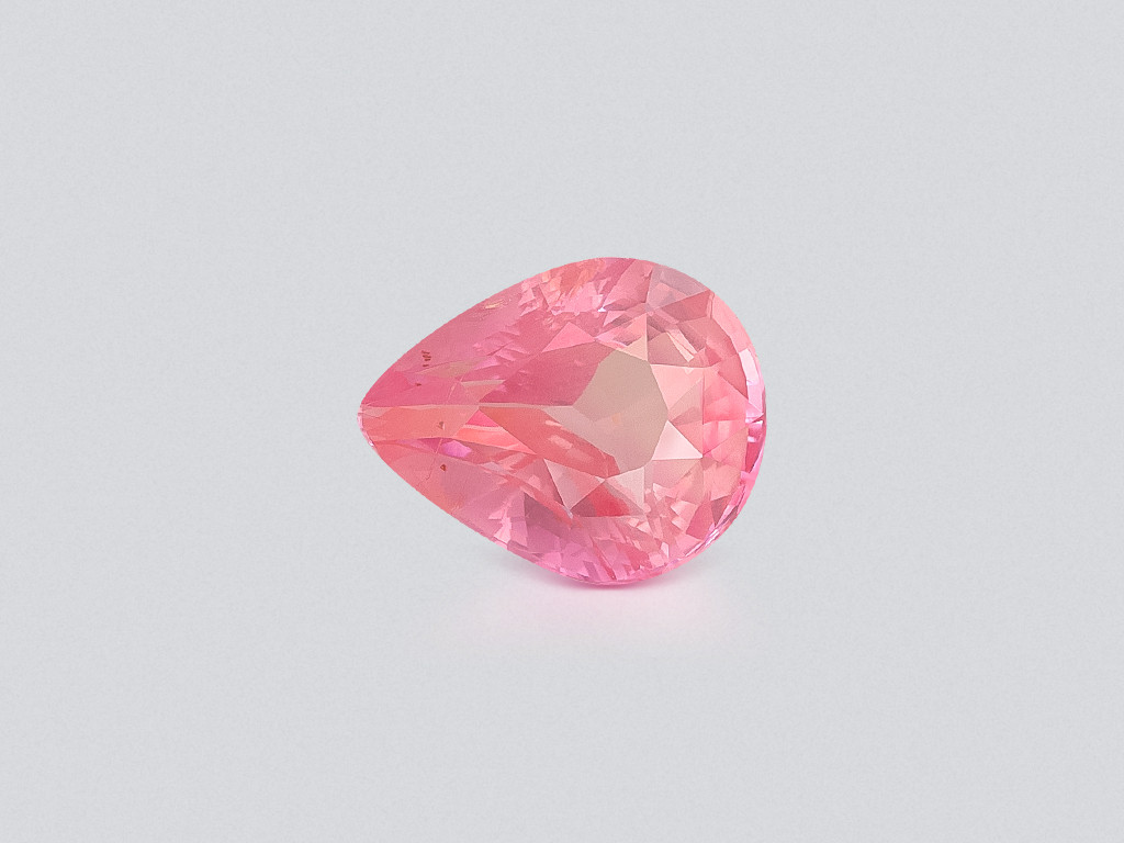 Unheated Padparadscha sapphire pear cut 3.54 carats, Sri Lanka  Image №1