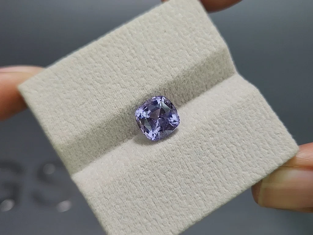 Violet spinel cushion cut 3.07 carats, Tanzania Image №4