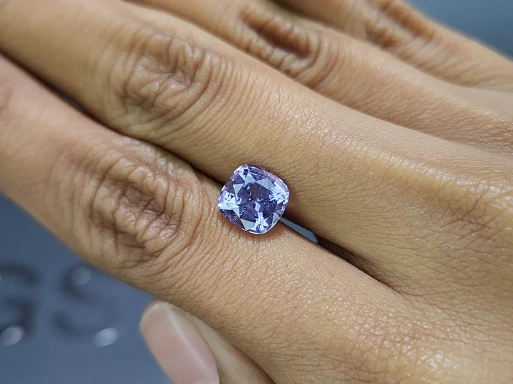 Violet spinel cushion cut 3.07 carats, Tanzania Image №2
