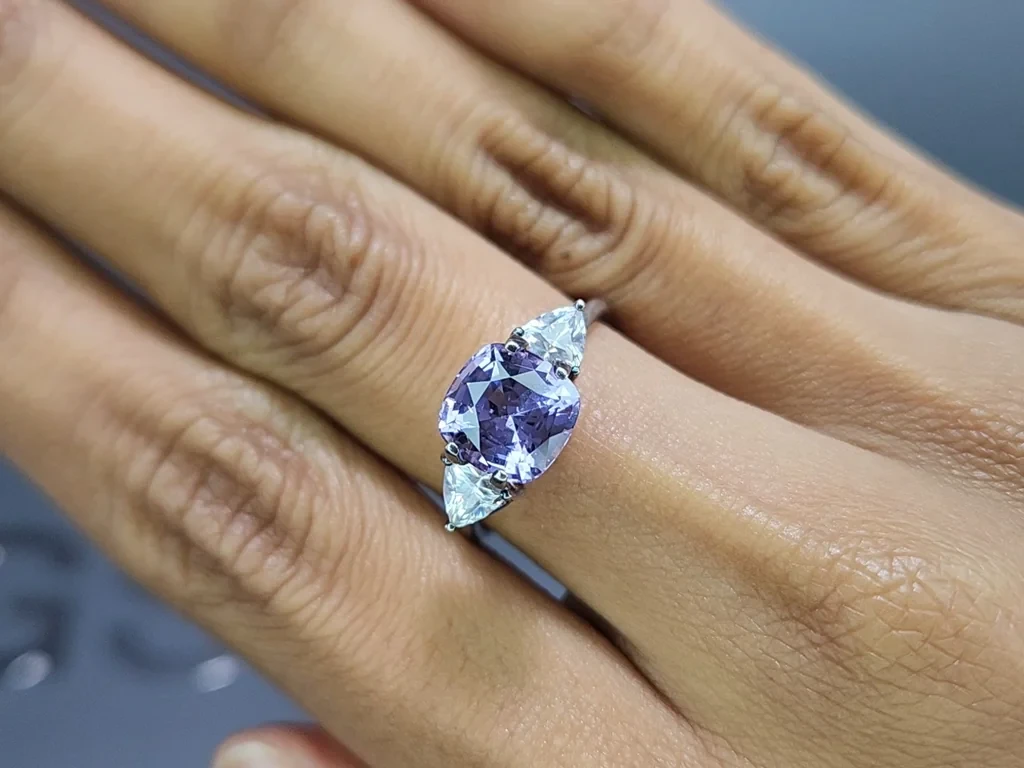 Violet spinel cushion cut 3.07 carats, Tanzania Image №5