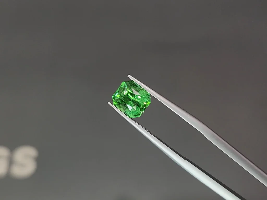 Tsavorite garnet Vivid green radiant cut 2.53 carats, Tanzania Image №3