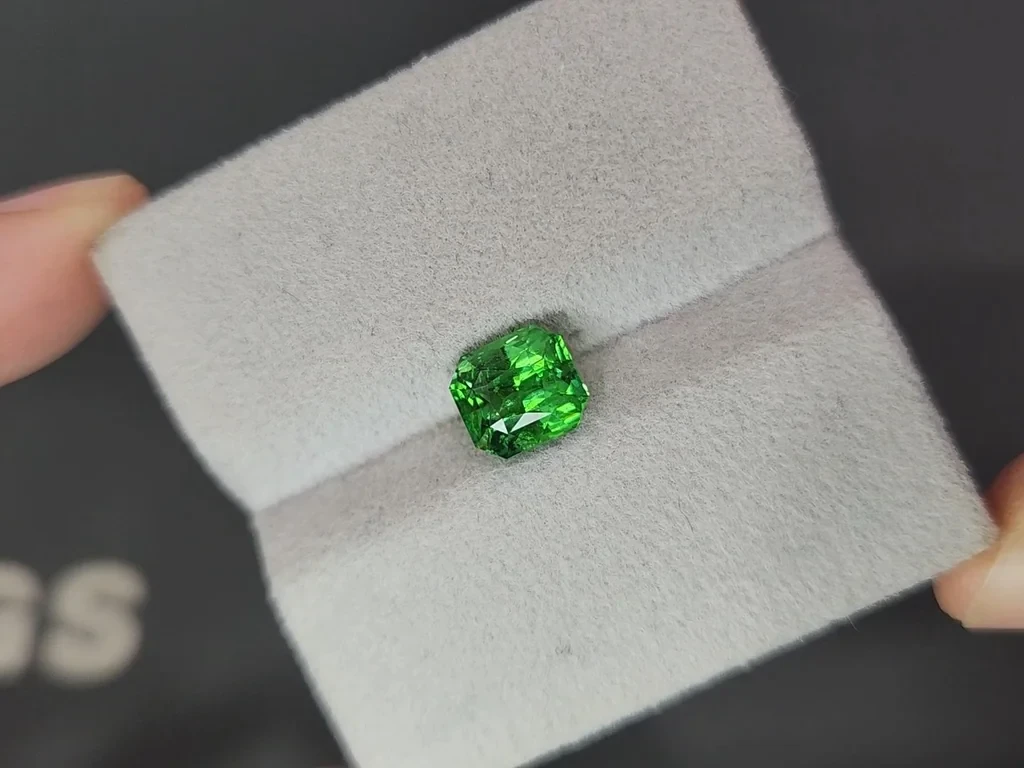 Tsavorite garnet Vivid green radiant cut 2.53 carats, Tanzania Image №4