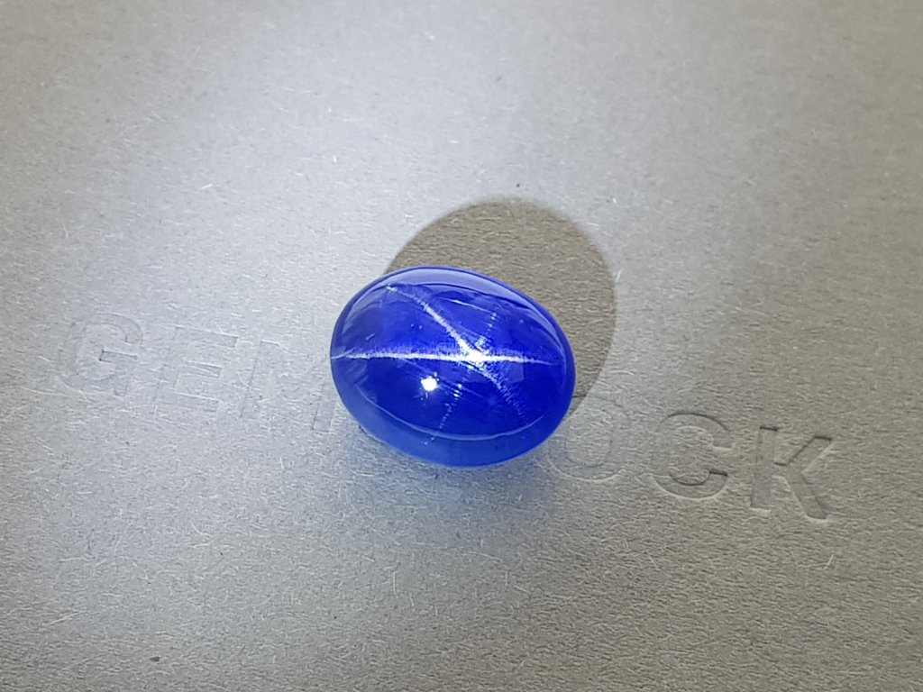 Royal Blue star sapphire untreated 19.17 ct, Sri Lanka, GRS Image №3