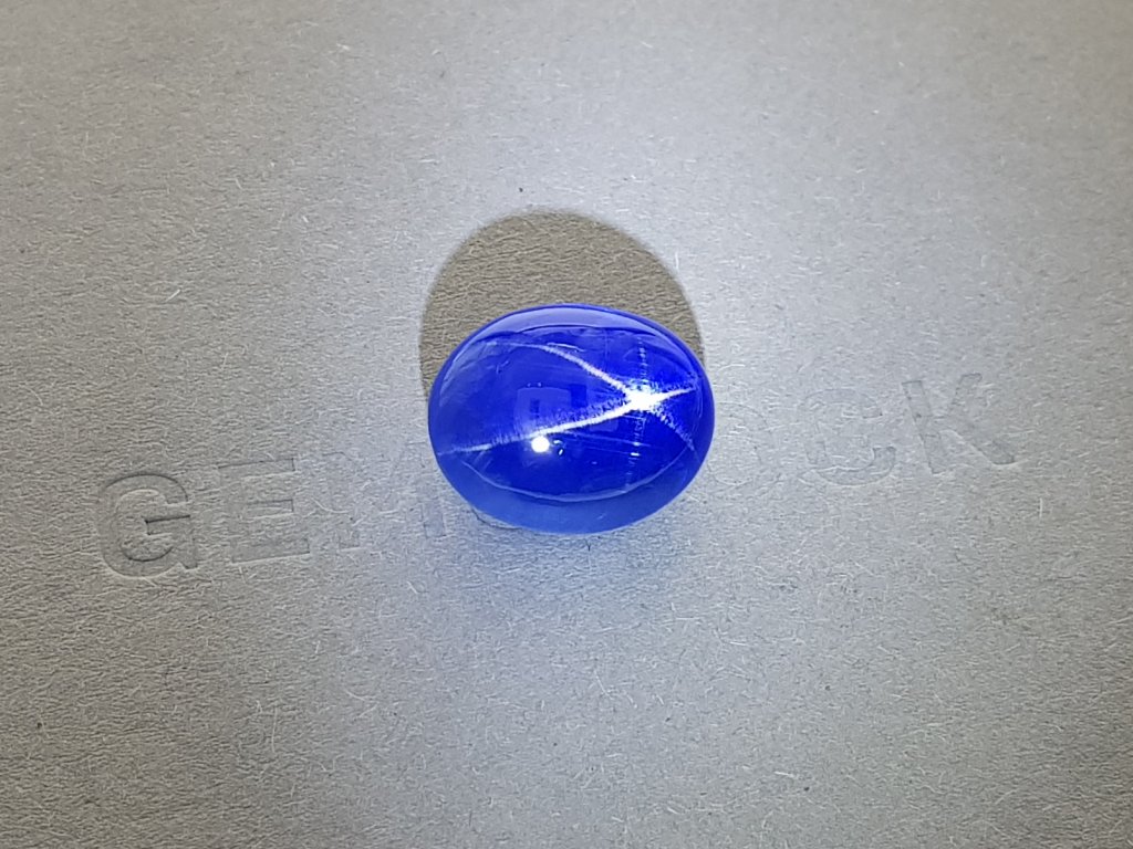 Royal Blue star sapphire untreated 19.17 ct, Sri Lanka, GRS Image №4