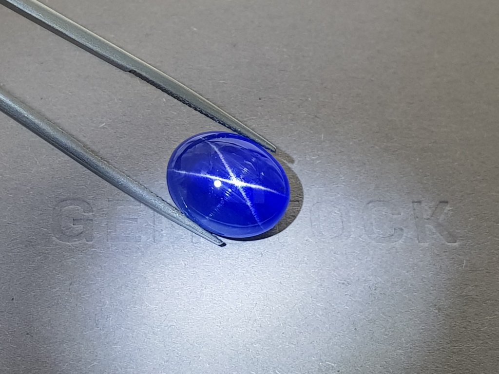 Royal Blue star sapphire untreated 19.17 ct, Sri Lanka, GRS Image №5