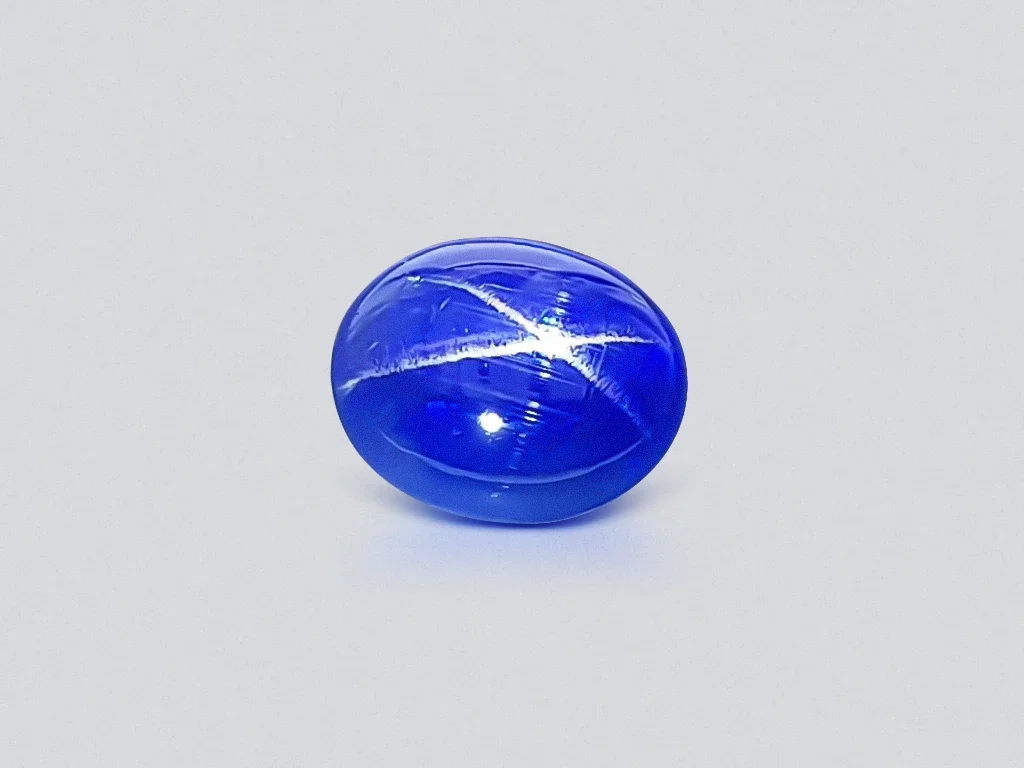 Royal Blue star sapphire untreated 19.17 ct, Sri Lanka, GRS Image №1