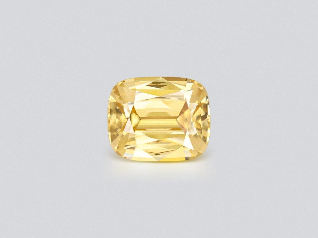 Golden yellow natural zircon in cushion cut 4.25 carats, Sri Lanka Image №1
