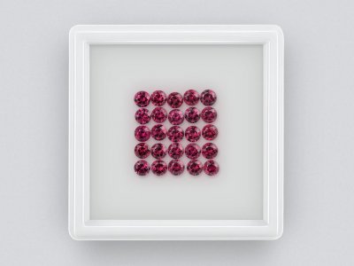 Lot of Rhodolite garnet in round cut 4.20 carats, Tanzania  photo