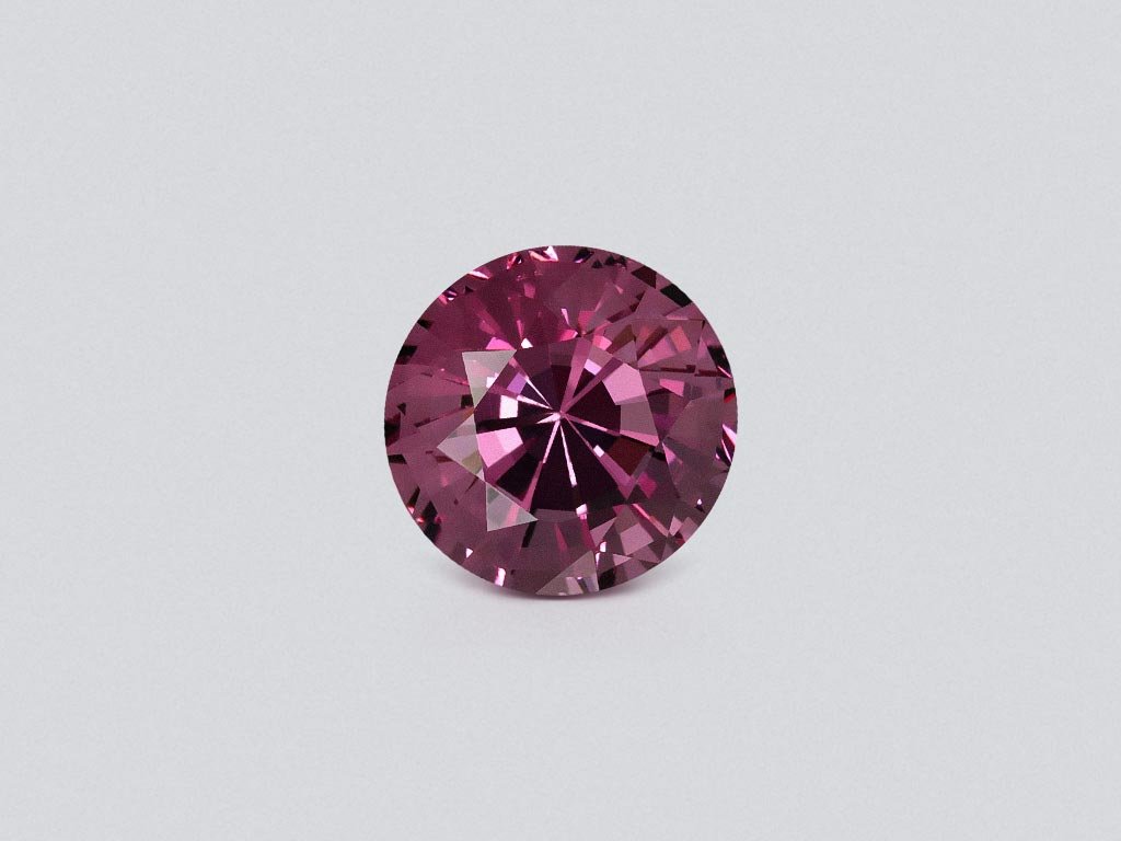 Round cut purple spinel 2.94 carats, Tanzania Image №1