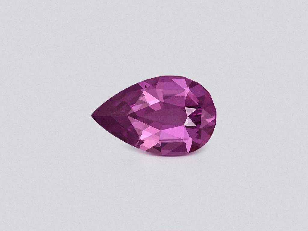 Unheated purple sapphire pear shaped 1.22 carats, Madagascar  Image №1