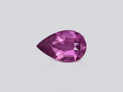 Unheated purple sapphire pear shaped 1.22 carats, Madagascar  photo
