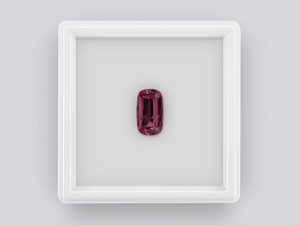 Rhodolite garnet cushion cut  2.30 carats, Tanzania Image №1