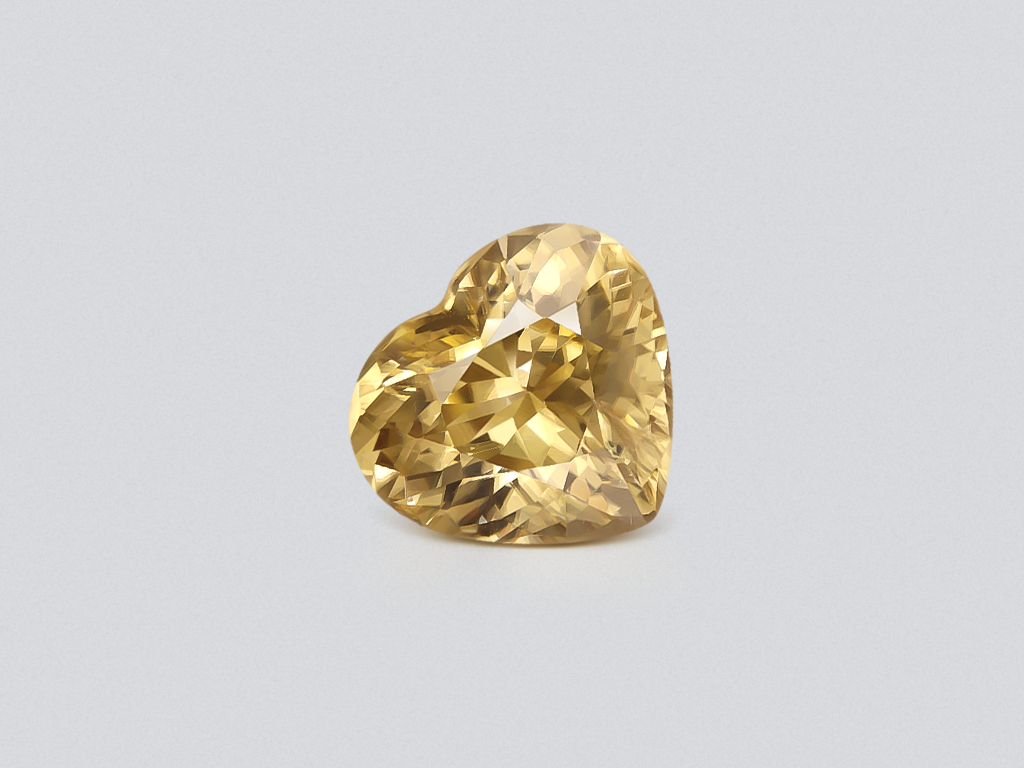 Yellow zircon shape heart 10.02 carats, Tanzania Image №1