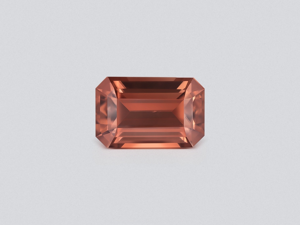 Brown zircon octagon cut 6.52 carats, Tanzania Image №1