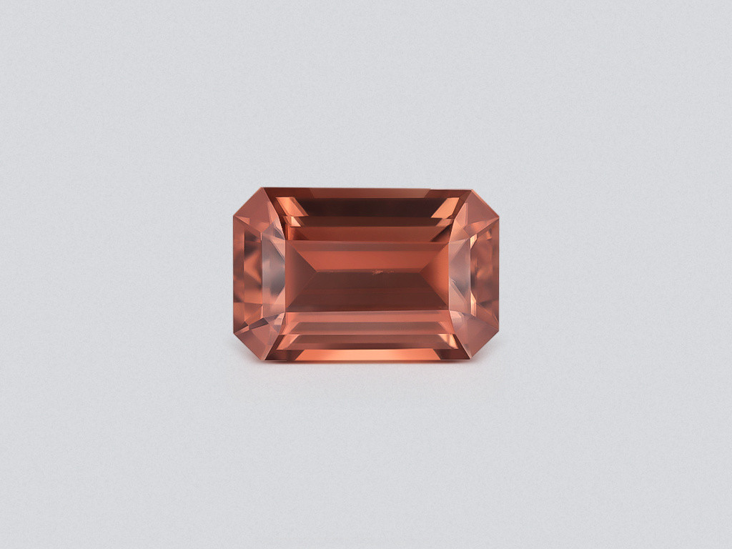 Brown zircon octagon cut 6.52 carats, Tanzania Image №1
