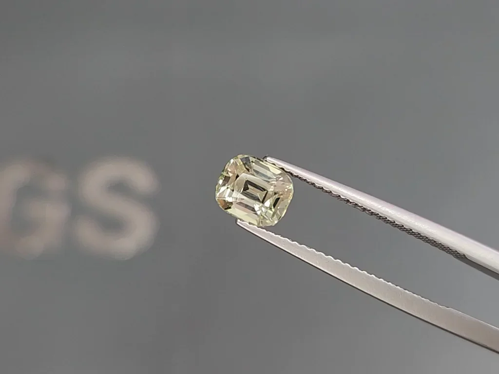 Vanadium containing chrysoberyl cushion cut 1.52 carats, Madagascar Image №3