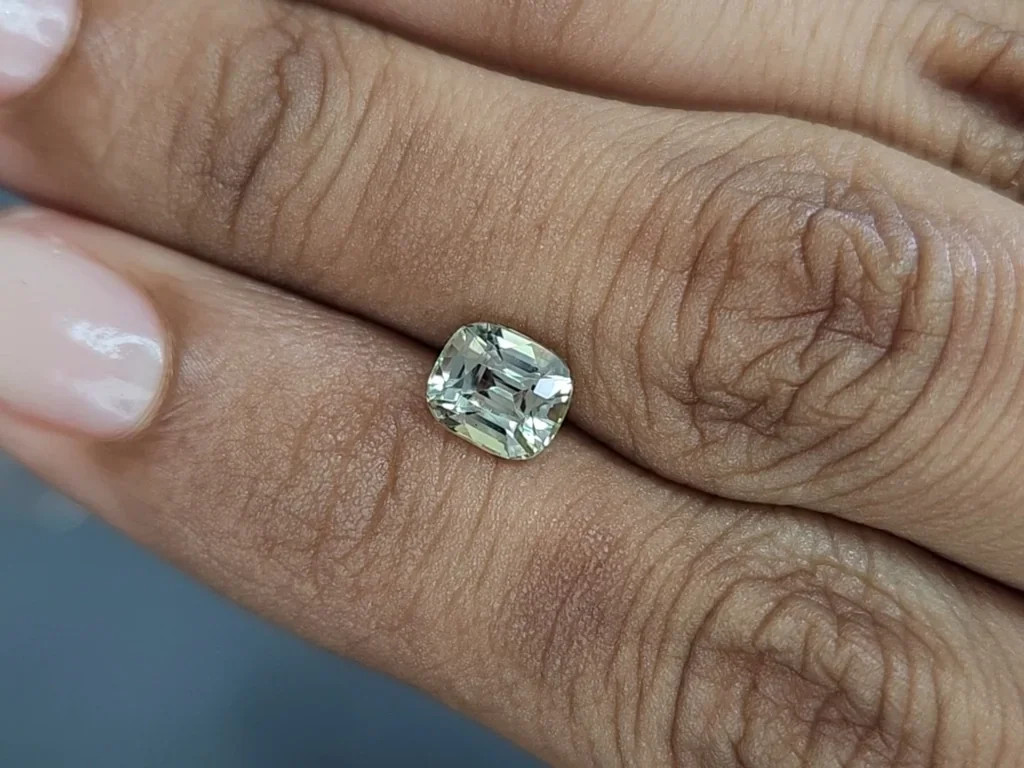 Vanadium containing chrysoberyl cushion cut 1.52 carats, Madagascar Image №2
