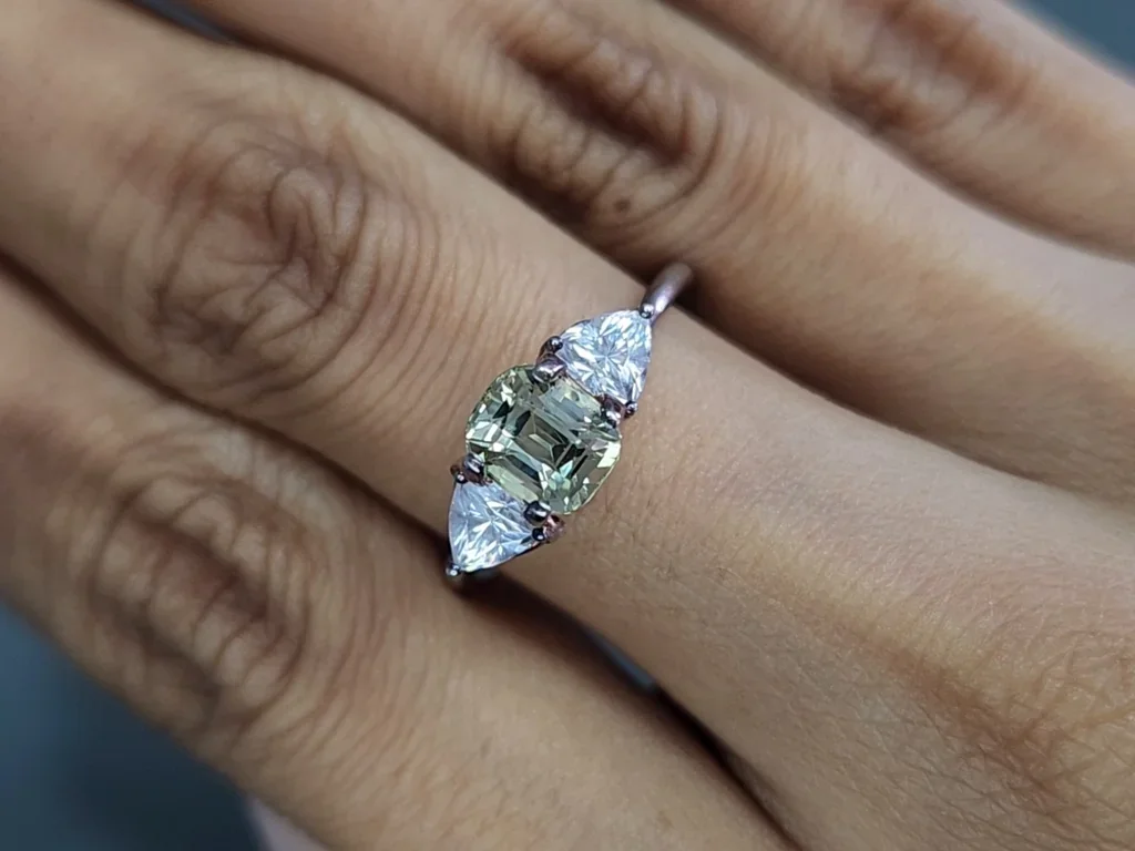 Vanadium containing chrysoberyl cushion cut 1.52 carats, Madagascar Image №5