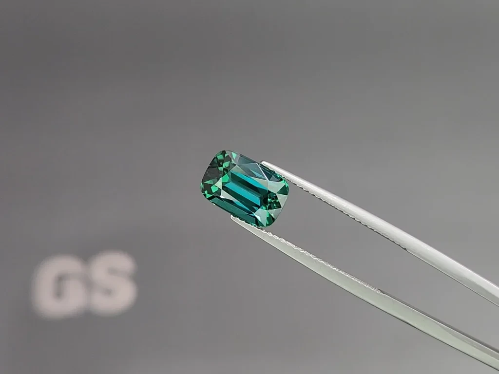Vibrant Lagoon tourmaline in cushion cut 3.40 carats, Afghanistan Image №3