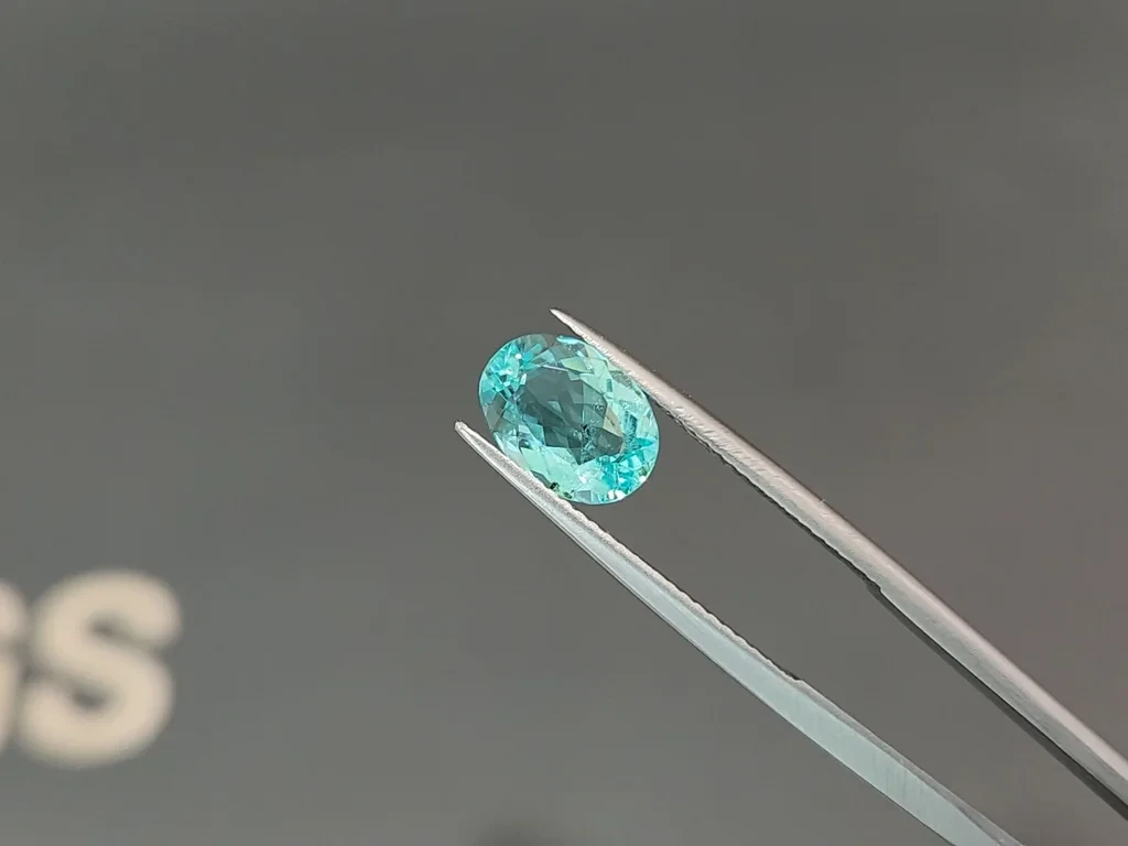 Neon blue Paraiba tourmaline oval cut 2.09 carats, Afghanistan Image №3