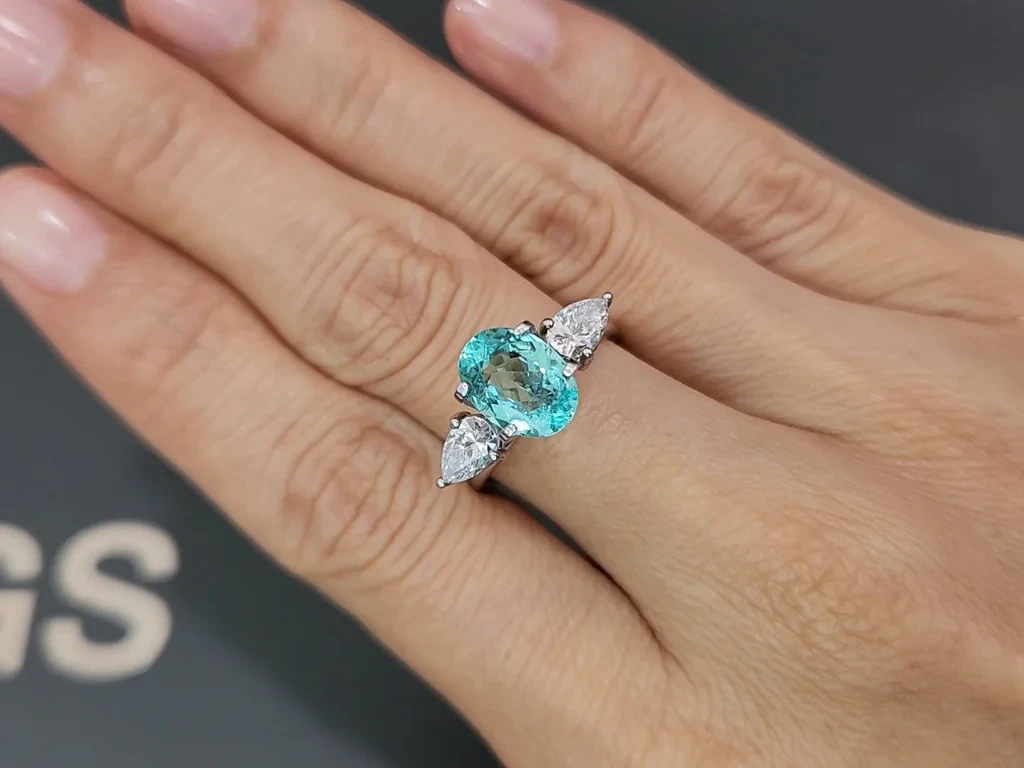 Neon blue Paraiba tourmaline oval cut 2.09 carats, Afghanistan Image №5