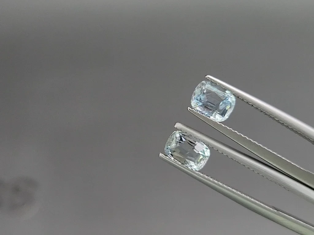 Set of aquamarines cushion cut 2.61 carats, Madagascar Image №4