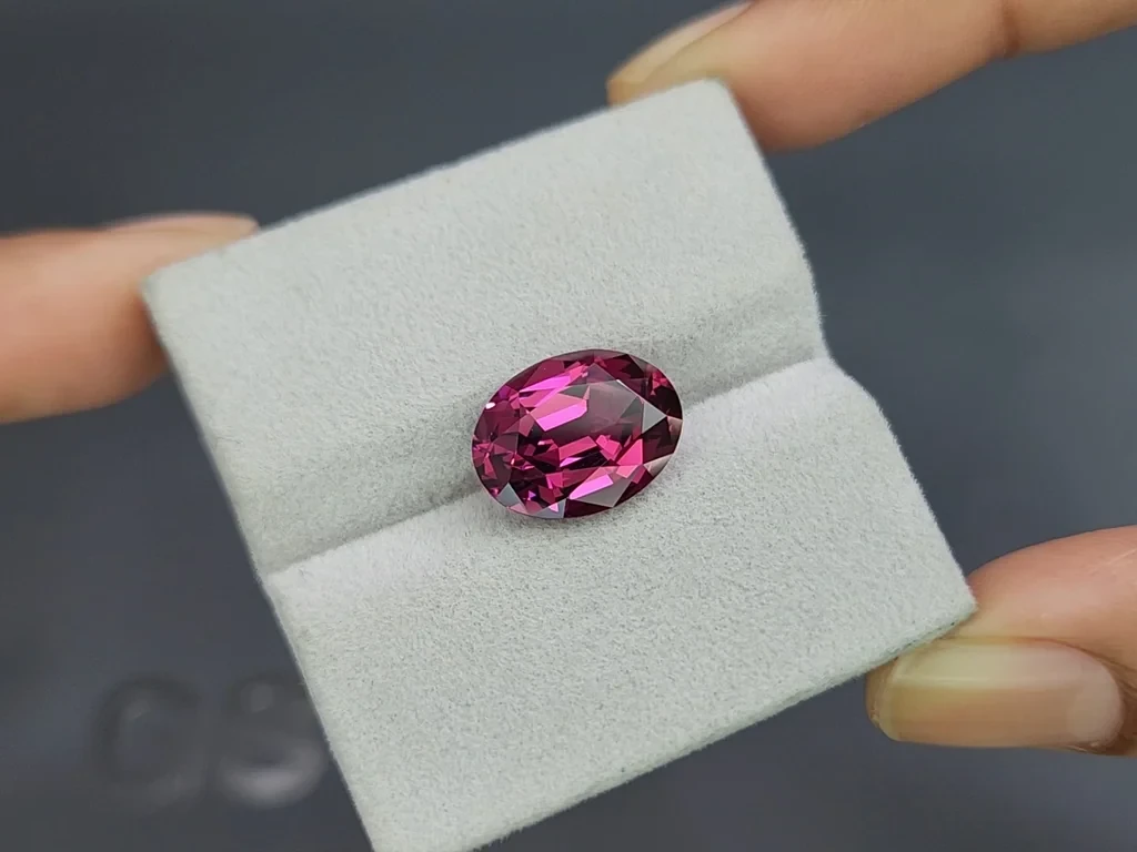 Rhodolite garnet oval cut 8.05 carats, Madagascar Image №4