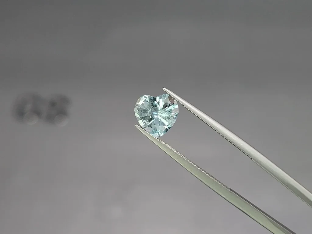 Set aquamarine heart shape 4.11carats, Madagascar Image №3