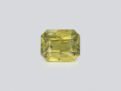 Unheated yellow green sapphire radiant cut 2.52 carats, Madagascar photo
