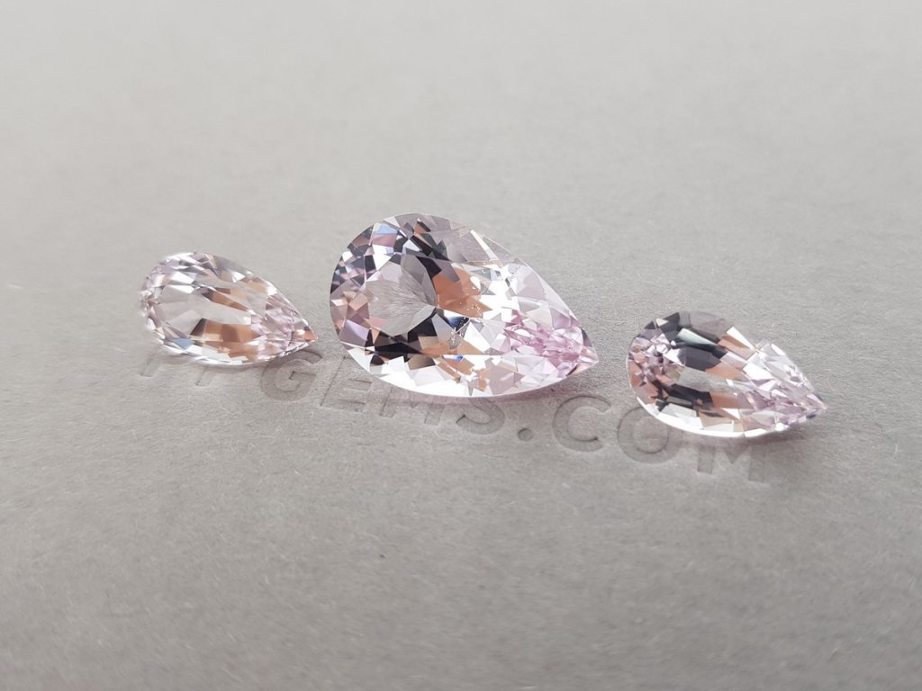 Nigerian morganite set 12.74 ct Image №3