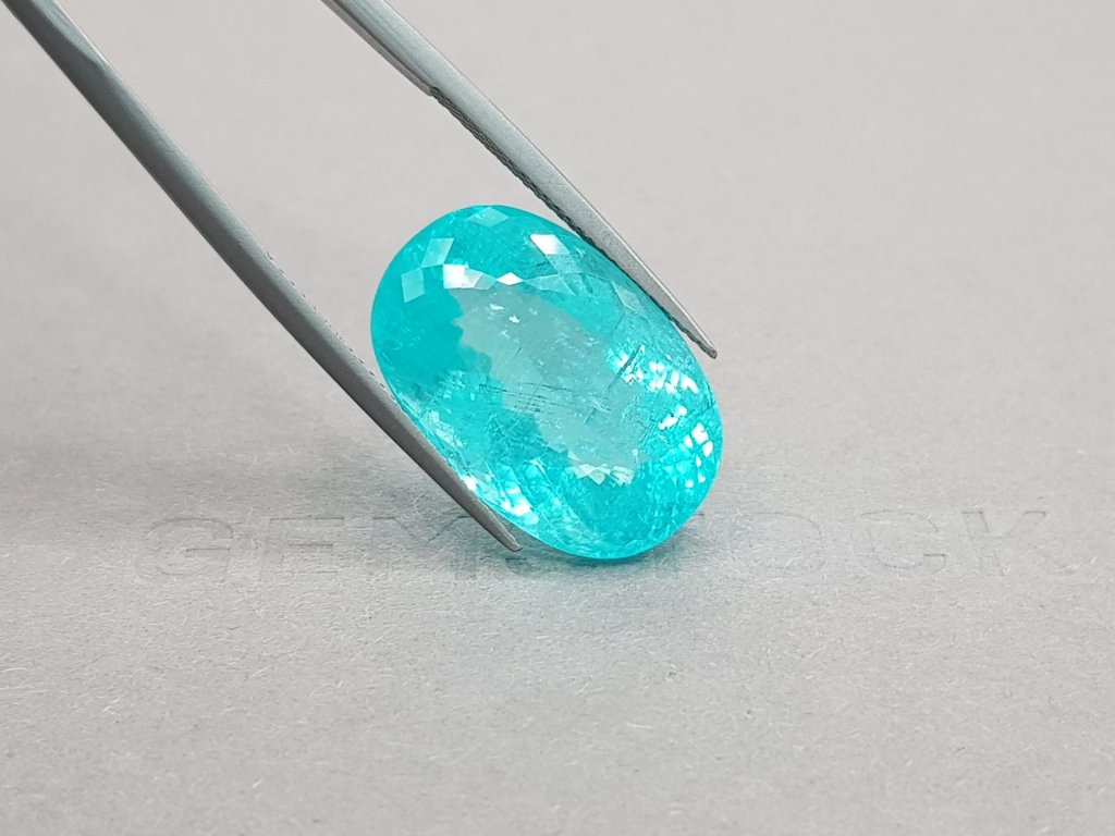 Rare large neon blue tourmaline Paraiba 22.84 ct Image №4