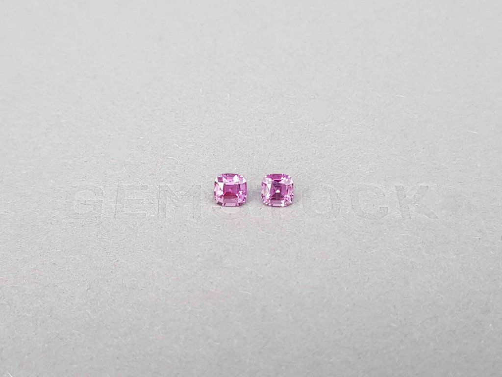 Pair of unheated cushion cut purple sapphires 1.17 ct Image №1
