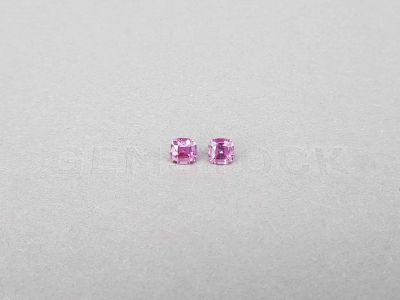 Pair of unheated cushion cut purple sapphires 1.17 ct photo
