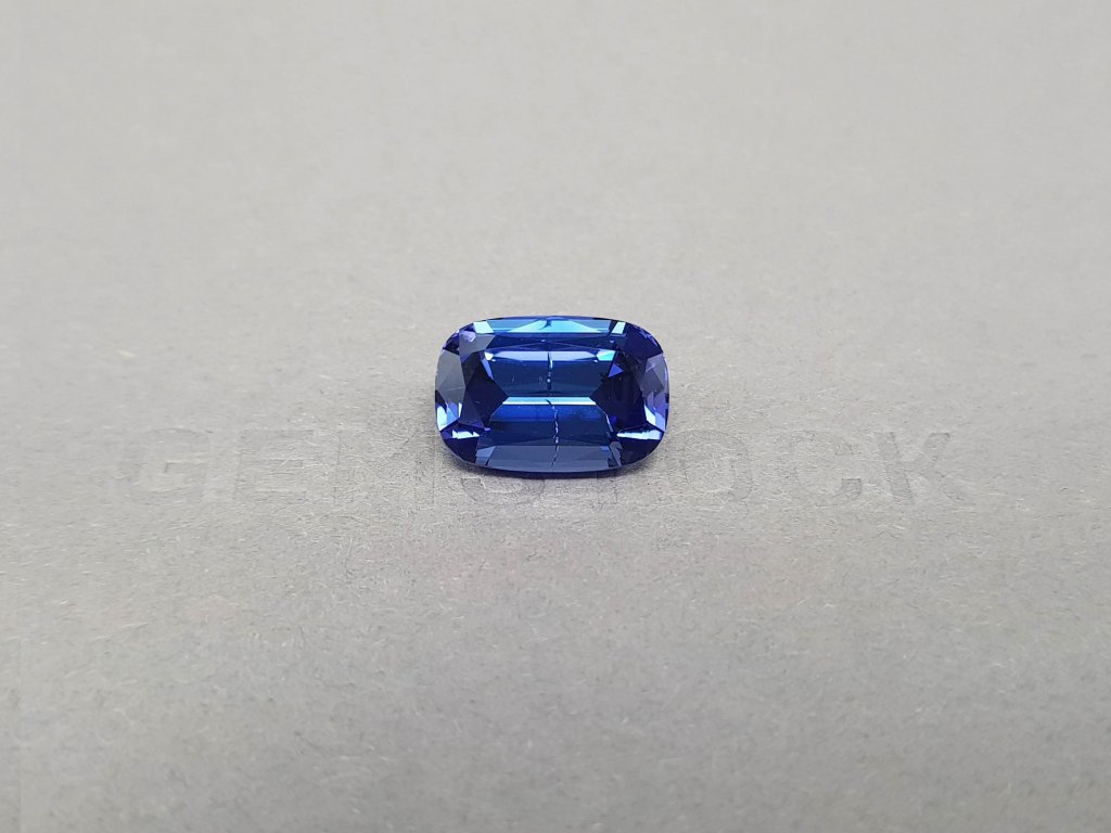 Bright blue unheated tanzanite 7.82 ct cushion cut, Tanzania Image №1