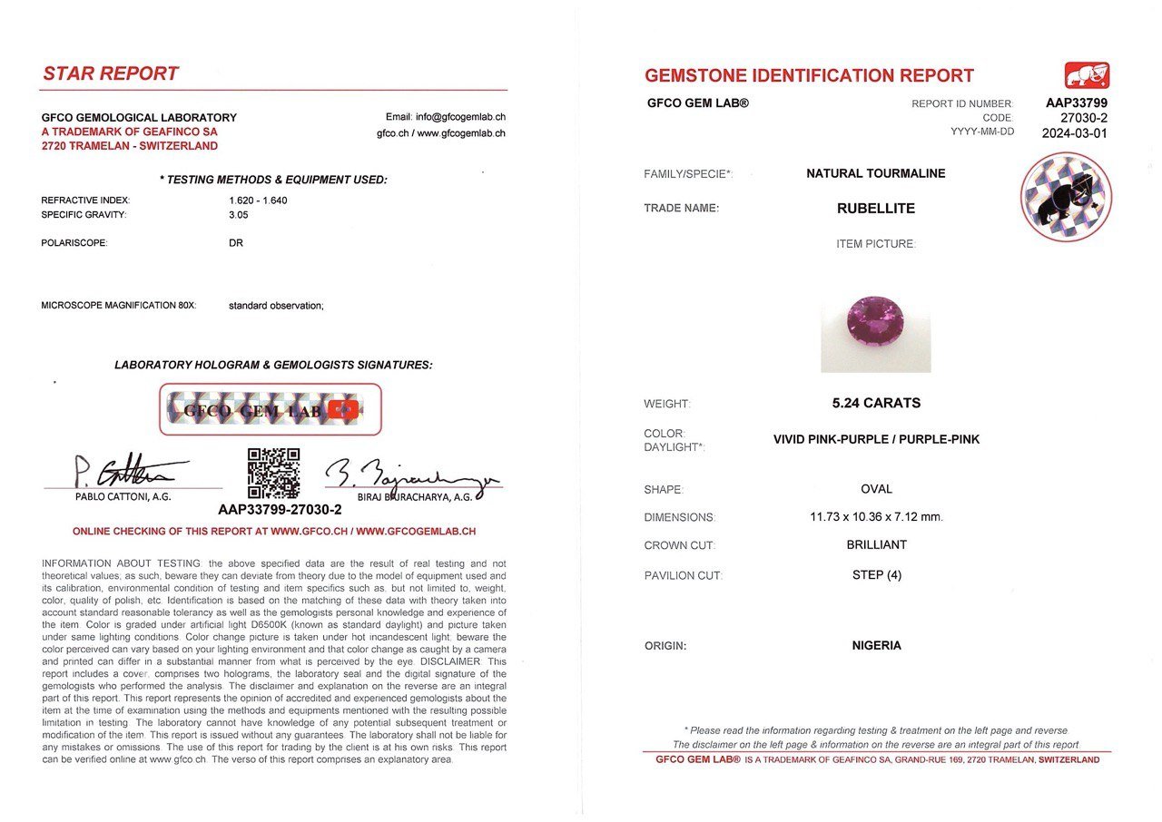 Vibrant pink rubellite 5.24 carats in oval cut, Africa Image №6