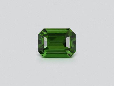 Vivid green natural zircon in octagon cut 3.68 carats, Sri Lanka photo