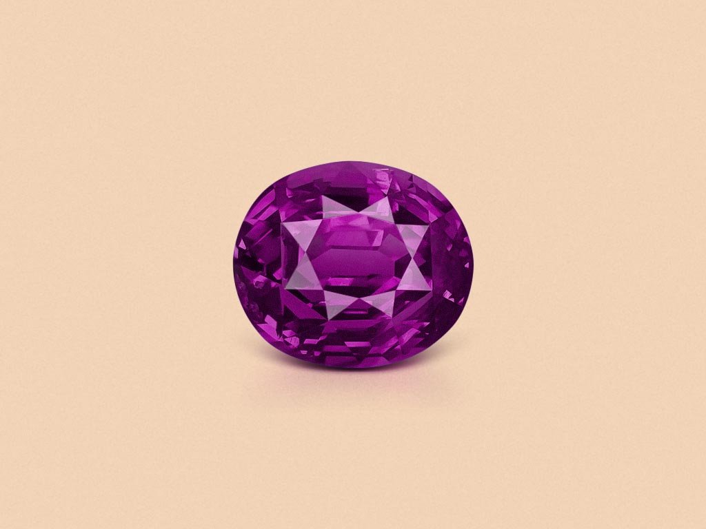 Unheated color change blue to violet sapphire in oval cut 10.14 carat, Sri Lanka Image №3