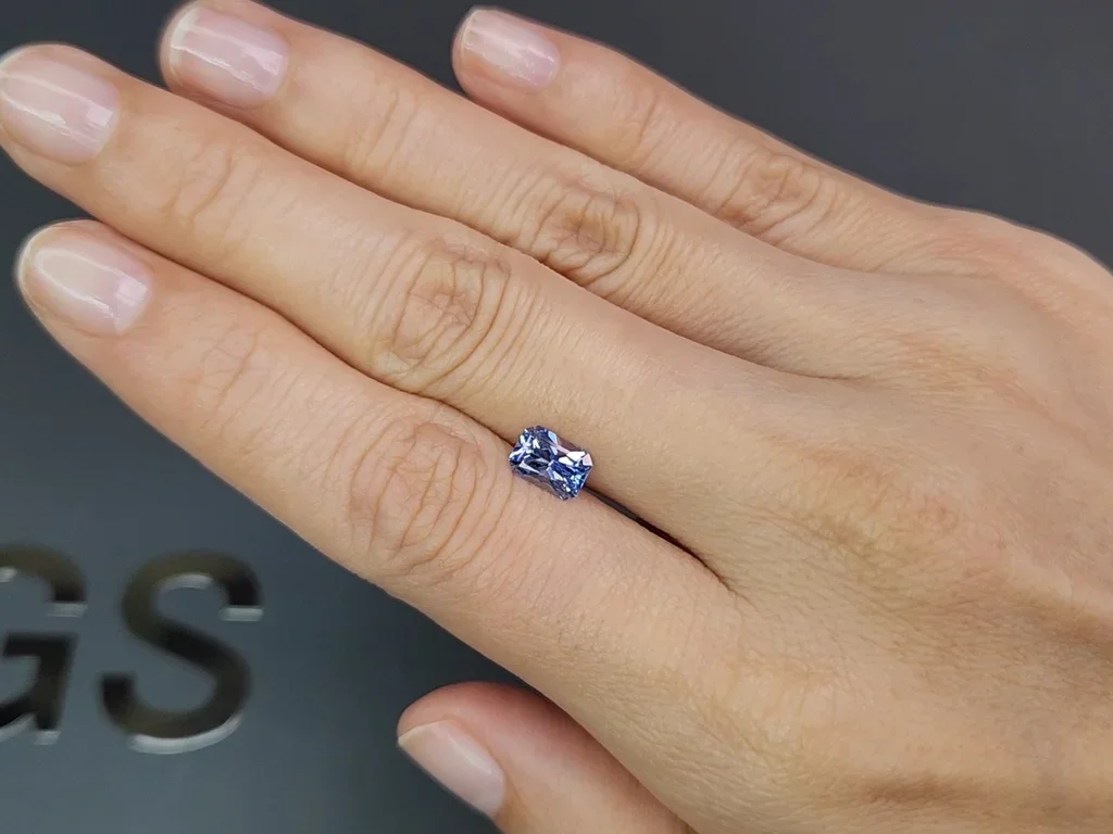 Paste blue sapphire in radiant cut 1.11 carats, Sri Lanka Image №2