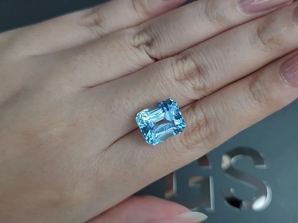 Octagon cut aquamarine 8.40 carats, Madagascar Image №2
