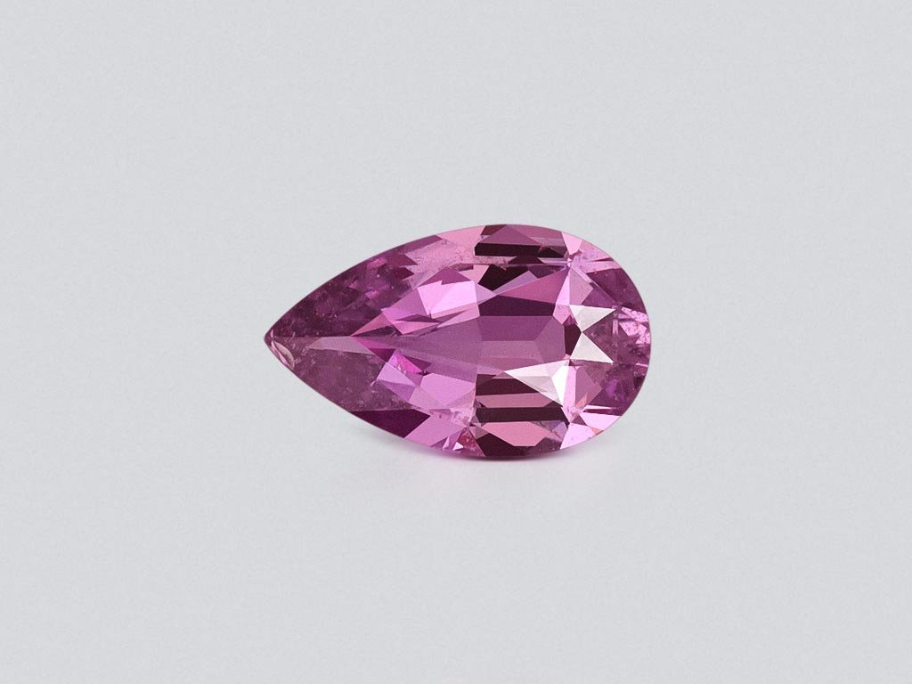 Unheated purple sapphire pear-cut  0.89 carats, Madagascar Image №1