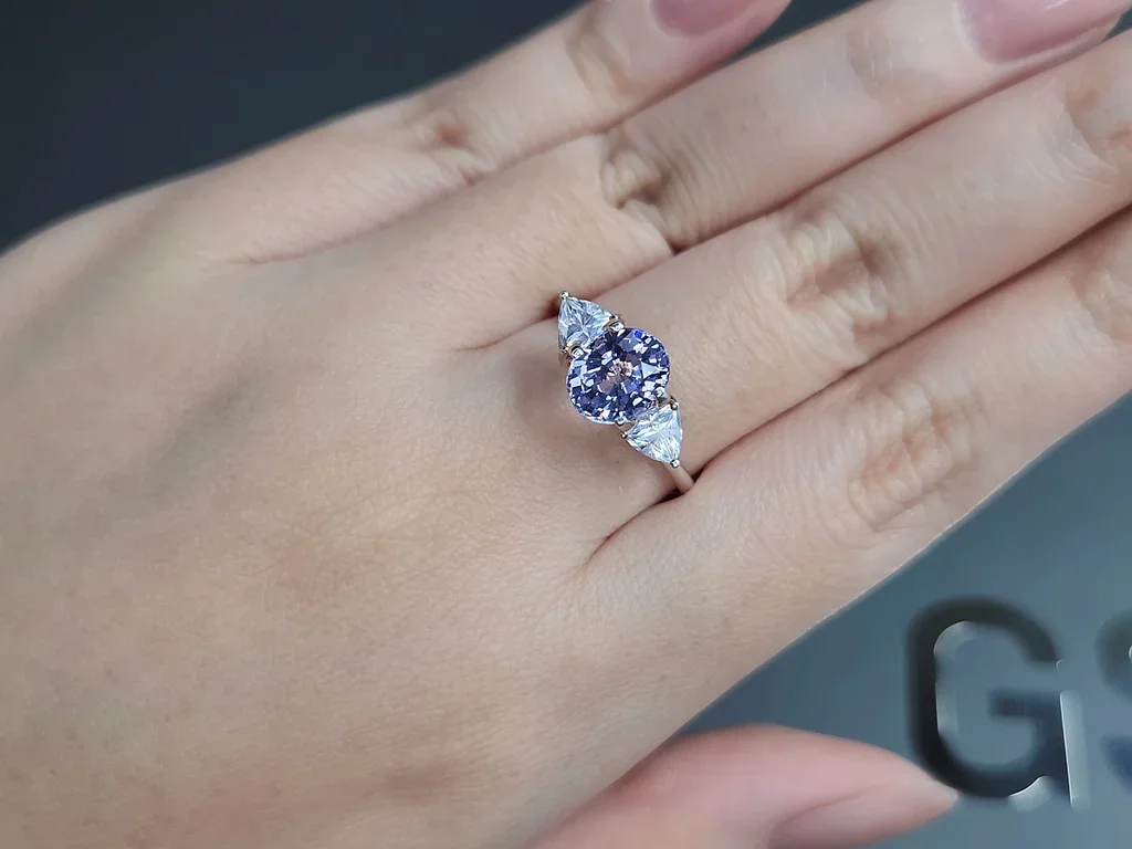 Lavender spinel in oval cut 2.05 carats, Burma Image №5