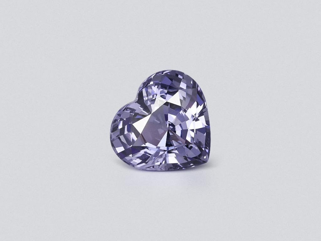 Purple spinel in heart shape 5.02 carats, Burma  Image №1