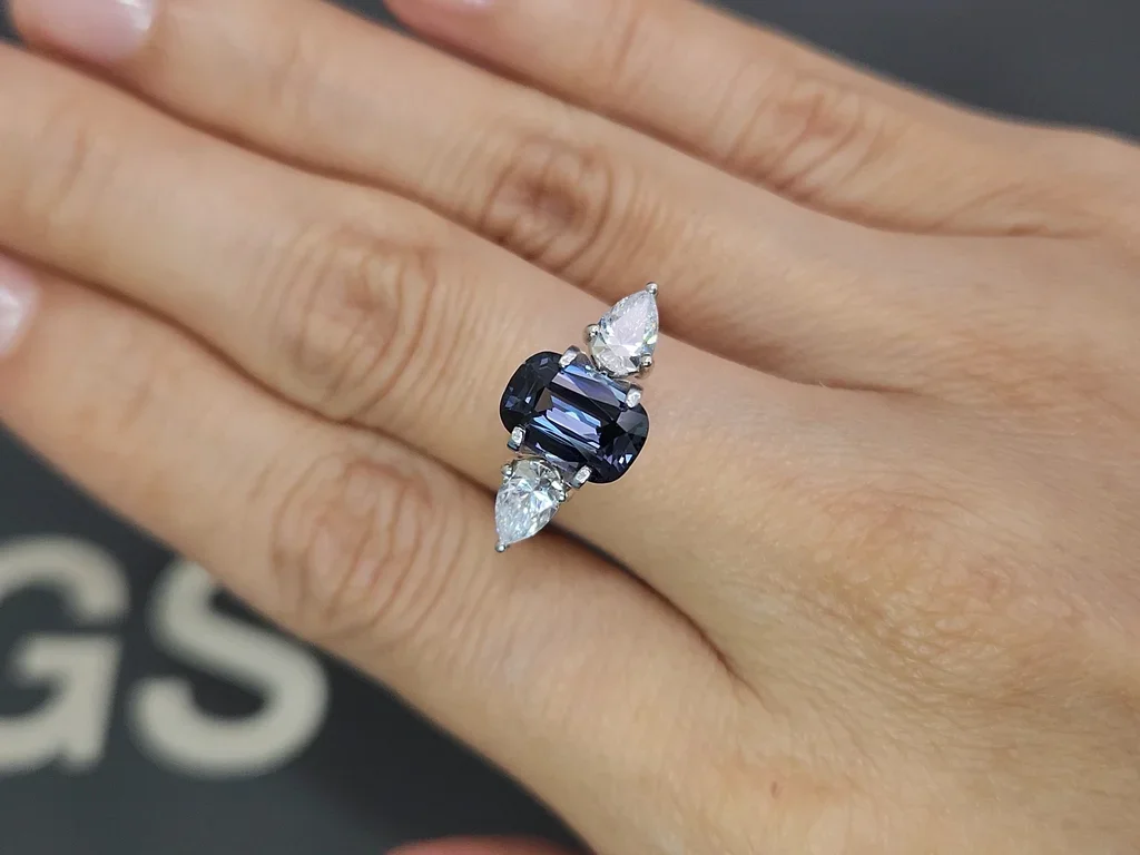Blue spinel in cushion cut 2.26 carats, Tanzania Image №5