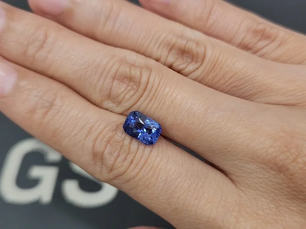 Unheated blue sapphire radiant cut 3.52 carats, Sri Lanka Image №2