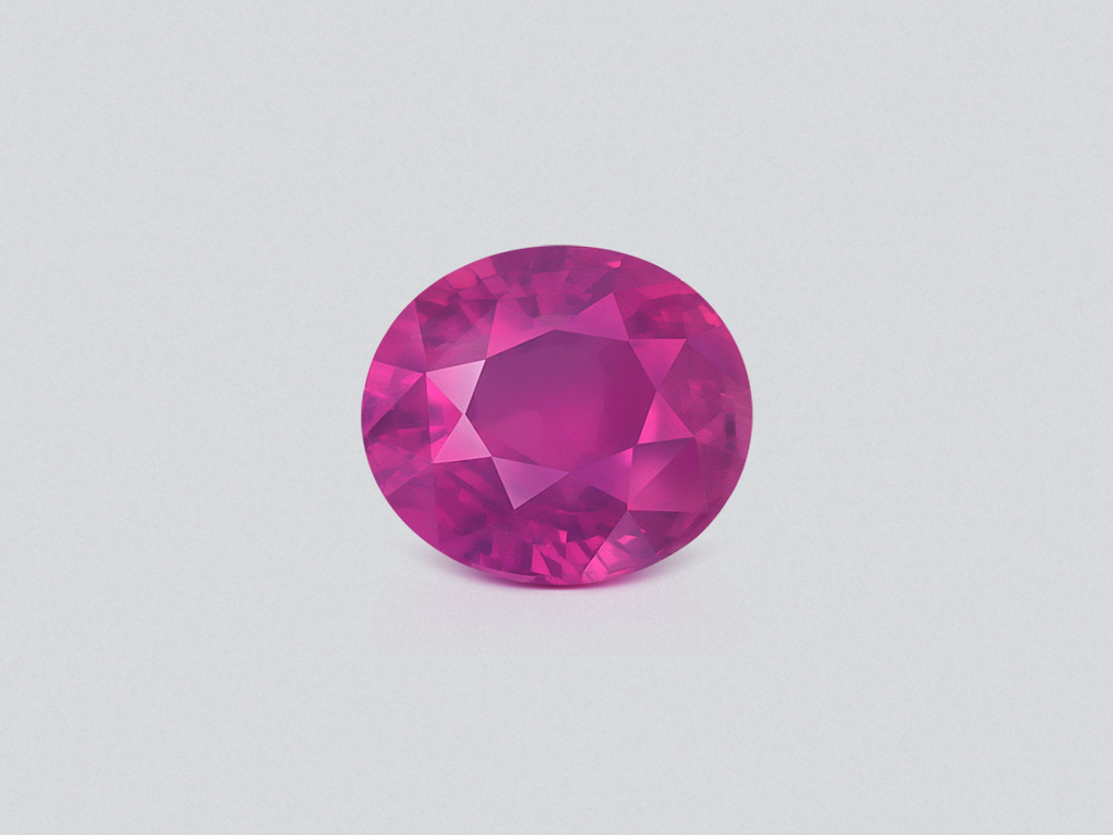 Unheated sapphire Hot Pink rutile silk effect oval cut  2.02 carats, Sri Lanka Image №1