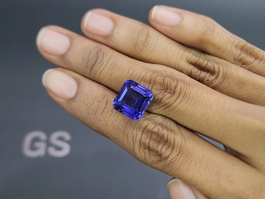 Tanzanite asscher cut 9.60 carats, Tanzania Image №2