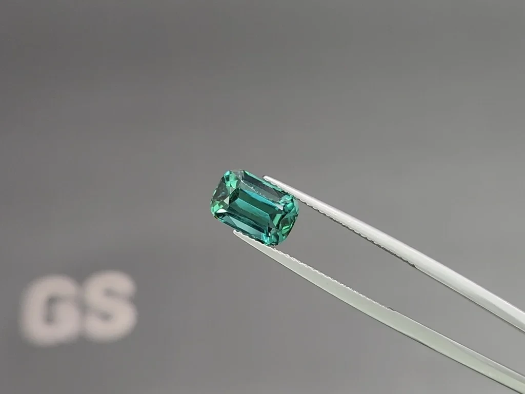 Vibrant Lagoon tourmaline in cushion cut 2.87 carats, Afghanistan Image №3